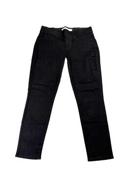 Signature Levi Strauss Jeans Women 8S 29x28 Black Totally Shaping Pull On Skinny